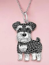 economico collane e ciondoli-Collana Cromo Per donna Di tendenza stile sveglio Classico Con animale Adorabile Di forma geometrica Collana Per Giornaliero