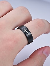 baratos Jóias Masculinas-anéis de cruz de aço inoxidável masculinos com incrustações de strass, joias cristãs duráveis, ideais para uso diário, igreja e presentes
