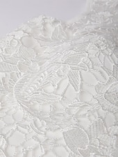 voordelige Met Jas-Twee-delige Sluier  Kolom Moeder van de Bruid Jurk Strand Bruiloft Elegante Sieraad Hals Knie Lengte Chiffon Satin Kant 3/4 Lengte Mouw Korte Jas Jurken met Applicaties