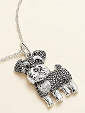 economico collane e ciondoli-Collana Cromo Per donna Di tendenza stile sveglio Classico Con animale Adorabile Di forma geometrica Collana Per Giornaliero