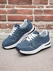 cheap Women&#039;s Sneakers-Women&#039;s Stylish Denim Sneakers with White Sole | Perfect for Casual and Everyday Wear