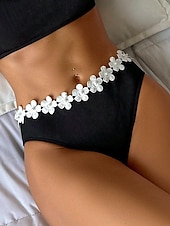 billiga Bikiniset-Dam Badkläder Bikini 2 st Kaxig Baddräkt Öppen rygg Smal Semester Standkläder Ensfärgat Axelbandslös Ärmlös Baddräkter