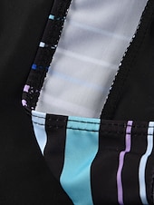billiga Tankinis-Dam Badkläder Tankini 2 st Pojkeben Baddräkt Öppen rygg Hög midja Semester Standkläder Rand V-hals Ärmlös Baddräkter