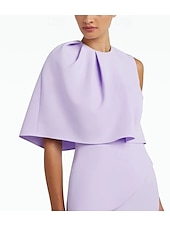 preiswerte ROT-Meerjungfrau/Trompete Abendkleid elegantes Kleid formelle Hochzeit bodenlang ärmellos Rundhals Champagner Mutter der Braut Kleid Stretch Crepe mit Schal 2025