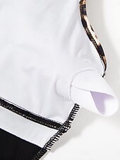 abordables Maillots une pièce-Femme Maillots de Bain Une pièce Maillot de bain Dos Nu Patchwork Rétro Vintage Mode Léopard Col V Sans Manches Maillots de bain