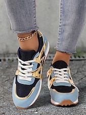 cheap Women&#039;s Sneakers-Women&#039;s Rose Pink Colorblock Athletic Sneakers with Mesh Design Accents - Stylish Casual Shoes for Running and Everyday Wear