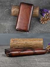 お買い得  ウォレット-女性用ヴィンテージブラウンレザーウォレット、エンボス加工のトンボデザイン、ジッパー開閉、日常使いや特別な機会に最適なエレガントなギフト、ブルーブラウン