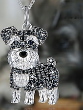 economico collane e ciondoli-Collana Cromo Per donna Di tendenza stile sveglio Classico Con animale Adorabile Di forma geometrica Collana Per Giornaliero
