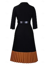 cheap Tea Length-A-Line Mother of the Bride Dress Elegant Vintage Simple V Neck Tea Length  3/4 Length Sleeve with Pleats 2025