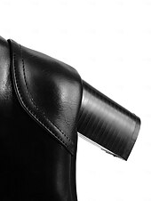 baratos Botas da moda-botas femininas elegantes de couro sintético marrom com cadarço e salto bloco | perfeitas para o outono e inverno