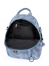 preiswerte Mode Rucksäcke-Wandelbarer Damen-Rucksack aus Kunstleder in Braun mit verstellbaren Riemen, mehreren Tragevarianten und Reißverschlusstaschen – ideal für Reisen, Arbeit und den täglichen Gebrauch