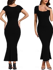 tanie bielizna modelująca-Damskie Gorset profilujący Majtki wyszczuplające SiateczkaNightwearNylon Solidne kolory Czarny Wiosna i lato Jesień i zima