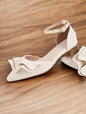 olcso Block Heels-Női Magassarkúak Ρετρό Munka Napi Csat Vaskosabb sarok Erősített lábujj Elegáns Szüret PU Fém csat Mandula Fekete Bézs