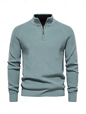 preiswerte Herrengolfkleidung-Herren Pullover Dunkelmarine Pfauenblau Langarm Shirt Golfkleidung, Kleidung, Outfits, Kleidung