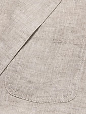 billiga Herrarnas Elite Ytterkläder-Herr Kavajjacka Bröllop Årsdag Fest Sommar Vår 100% Linne Linne Ensfärgat Enkelknäppt med Ett Knapphål Blazer Vit Marinblå Blå Beige