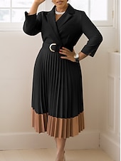 cheap Tea Length-A-Line Mother of the Bride Dress Elegant Vintage Simple V Neck Tea Length  3/4 Length Sleeve with Pleats 2025