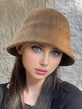 cheap Women&#039;s Hats-Women&#039;s Knitted Bucket Hat, Soft Warm Winter Hat for Casual Outings and Travel