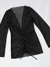 voordelige 3-delige bikiniset-Dames Zwemkleding Bikini 2 stuks String Zwempak Blote rug Slank Vakantie Strand Kleding Effen Kleur Halternek Mouwloos Lange mouw Badpakken
