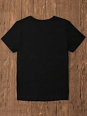 olcso Művészet és Design póló-Női Póló Grafika Stílusos Alkalmi Rövid ujjú V-alakú Normál felsők Napi Nyomtatott Fekete Nyár