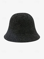 cheap Women&#039;s Hats-Women&#039;s Knitted Bucket Hat, Soft Warm Winter Hat for Casual Outings and Travel