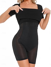 billiga Shapewear-Dam Shapewear Formande trosa NätNightwearNylon Solid färg Svart Vår &amp; sommar Höst vinter
