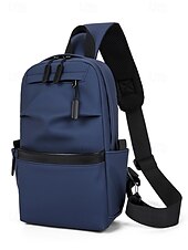 levne Pánské tašky-Pánské Crossbody kabelka Taška přes rameno Na rameno Nylon Venkovní Běžné / Denní Zip Více kapes Velká kapacita Lehká váha Pevná barva Černá Modrá Šedá