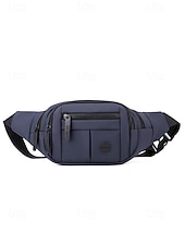levne Pánské tašky-pánská zelená fanny pack taška do pasu s nastavitelným popruhem, několika kapsami na zip a kompaktním designem – ideální pro cestování, outdoorové aktivity a každodenní použití