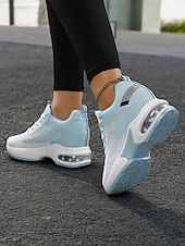 preiswerte Damen-Sneaker-vielseitige rote Damen-Sneaker mit Luftpolstersohle für das Fitnessstudio oder Freizeitausflüge