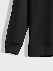 economico Negozio Grafico Felpe &amp; Cappucci-Per donna Pop art Informale Manica lunga Girocollo Top regolari Strada Da giorno Stampa Nero Verde Cachi Autunno Inverno