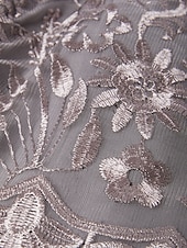 tanie Kombinezony mamy-Kombinezony dla matki panny młodej Elegancka sukienka w kształcie diamentu Długość do kostek Elastyczny Chiffon krótki rękaw z koronkowymi plisami