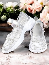 economico sposa-comode scarpe da ginnastica in rete con strass per donna: eleganti scarpe slip-on per invitati a matrimoni, feste, eventi all'aperto e abbigliamento quotidiano