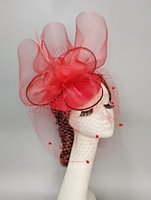 cheap Fascinators-Fascinators Feathers Net Veil Hat Wedding Horse Race With Feather Cap Headpiece Headwear