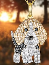 economico collane e ciondoli-Collana Cromo Oro Per donna Di tendenza stile sveglio Classico Con animale Adorabile Di forma geometrica Collana Per Giornaliero