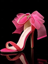 abordables mariée-Escarpins de mariage pour femmes ornés de perles blanches avec nœud et bride à la cheville – chaussures de mariée élégantes pour mariages et événements officiels