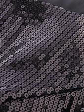 preiswerte SCHWARZ-A-Linie Abendkleid elegantes Kleid formell asymmetrisch Langarm Stehkragen Chiffon mit Federn Perlen Pailletten 2025