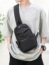 levne Pánské tašky-Pánské Crossbody kabelka Taška přes rameno Na rameno Nylon Venkovní Běžné / Denní Zip Více kapes Velká kapacita Lehká váha Pevná barva Černá Modrá Šedá