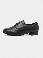 preiswerte Tanzschuhe für Herren-schwarze Tanzschuhe zum Schnüren für Herren mit weicher Wildledersohle und klassischem Design – ideal für Standard-, lateinamerikanische und Bühnenauftritte