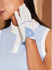 cheap Golf &amp; Tennis Accessories-Golf Glove Golf Full Finger Gloves Women's Sweat wicking Durable Non-Slip Leather Artificial Leather Outdoor White Fuchsia