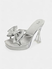 voordelige Semi-formeel-roze satijnen strik platformhakken voor dames met helder stiletto-ontwerp - stijlvolle bruidsschoenen voor bruiloften en speciale gelegenheden