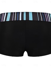 billiga Tankinis-Dam Badkläder Tankini 2 st Pojkeben Baddräkt Öppen rygg Hög midja Semester Standkläder Rand V-hals Ärmlös Baddräkter