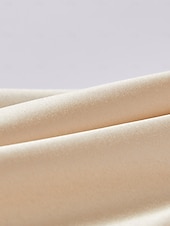 preiswerte Cocktailkleider-Zwei-Teile Cocktailkleider Elegantes Kleid Hochzeitsfeier Teelängen Langarm V-Ausschnitt Satin mit Falten Kleidern