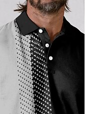 olcso Férfi golfruházat-Férfi POLO trikó Fekete Rövid ujjú Felsők Golf Attire Ruházat Felszerelések Viselés Ruházat