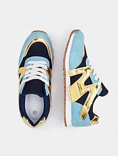 cheap Women&#039;s Sneakers-Women&#039;s Rose Pink Colorblock Athletic Sneakers with Mesh Design Accents - Stylish Casual Shoes for Running and Everyday Wear