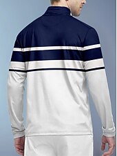 preiswerte Herrengolfkleidung-Herren Golf-Poloshirt Dunkelblau Langarm Oberteil Golfkleidung, Kleidung, Outfits, Kleidung