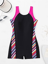 preiswerte Einteilige Badeanzüge-Damen Badeanzug Ein Stück Monokini Bademode Rückenfrei Bauchkontrolle Hohe Taillenlinie Schlank Urlaub Strandbekleidung Farbblock U-Ausschnitt Ärmellos Badeanzüge