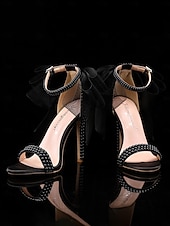 abordables mariée-Escarpins de mariage pour femmes ornés de perles blanches avec nœud et bride à la cheville – chaussures de mariée élégantes pour mariages et événements officiels