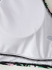 abordables Ensemble de bikinis-Femme Maillots de Bain Trois pièces Shorts Maillot de bain Patchwork Elégant Vacances Floral Graphic manche longue Maillots de bain