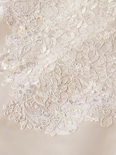 preiswerte Teelänge-Sheath Kleid Mutter der Braut Kleid Elegantes Vintage Luxuriös Juwelen-Hals Knie-Länge Satin Spitze Langarm Tee-Länge mit Applikationen