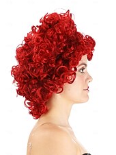 Недорогие Парики для киноперсонажей-Королевский красный парик в форме сердца для женщин для карнавала Хэллоуин