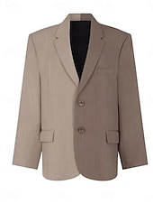 preiswerte Jacken-Damen Modisch Strassenmode Täglich Blazer Blazer-Anzüge Anzughosen Langarm Rundhalsausschnitt Farbblock Kordelzug Casual Täglich Braun Frühling &amp; Herbst Regular Fit